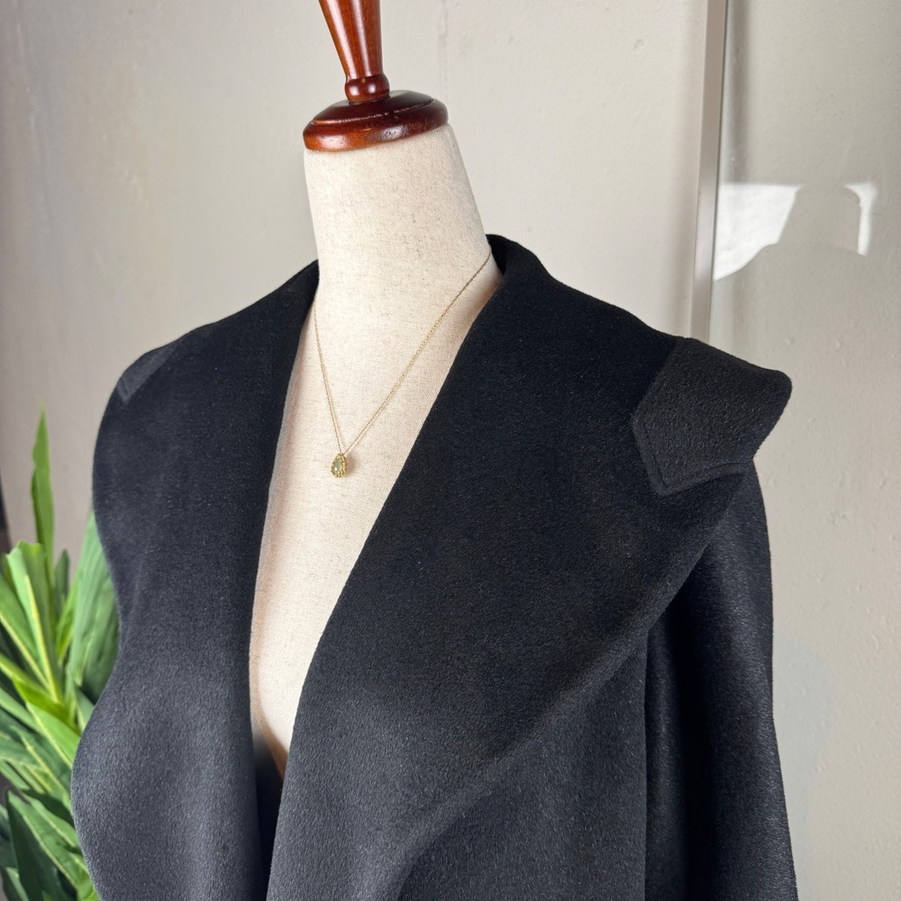 Vintage 1960s Cuddle Coat Black Shawl Collar Long Coat John Wanamaker S/M - Picture 3 of 8